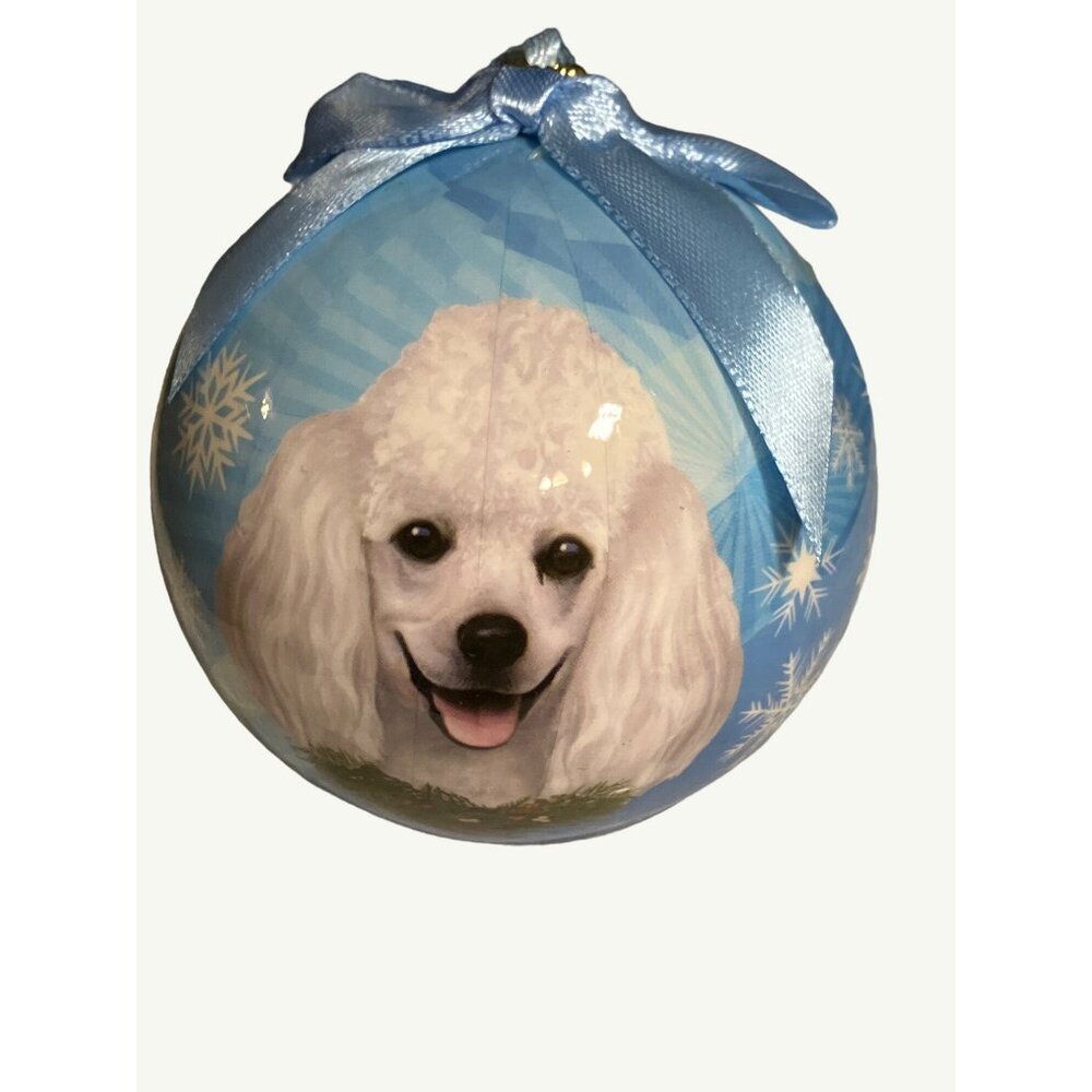 E S Imports Shatter Proof Ball Christmas Ornament  Poodle Dog - Picture 2 of 8